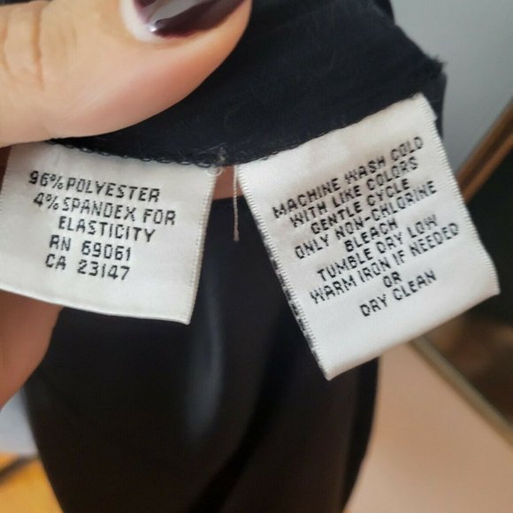 EUC Vintage 90s Retro Goth Talbots Black Velvet Long Maxi Dress Size 8 Pockets - Picture 11 of 11